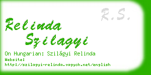 relinda szilagyi business card